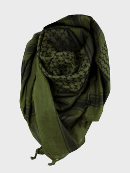 MFH Chusta Scarf Shemagh 110X110 cm Czarno/Zielona