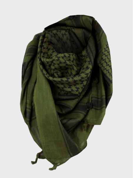MFH Chusta Scarf Shemagh 110X110 cm Czarno/Zielona