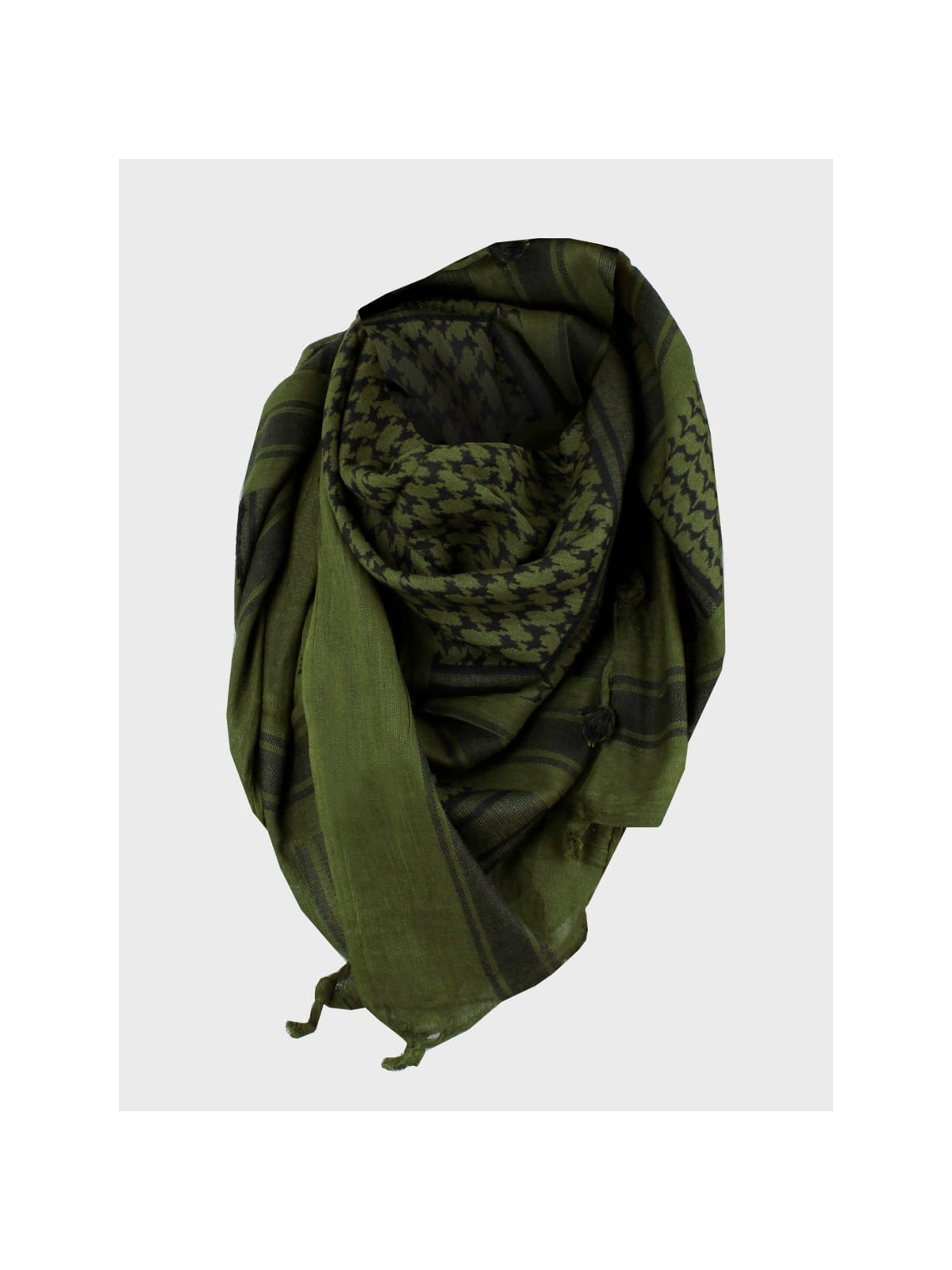 MFH Chusta Scarf Shemagh 110X110 cm Czarno/Zielona
