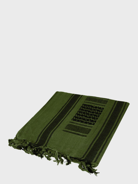 MFH Chusta Scarf Shemagh 110X110 cm Czarno/Zielona