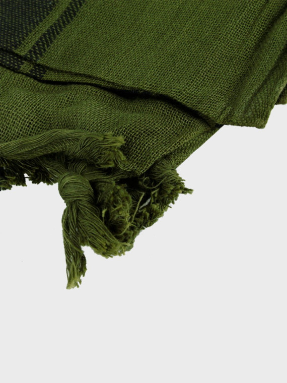 MFH Chusta Scarf Shemagh 110X110 cm Czarno/Zielona