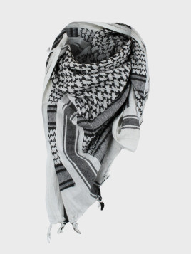 MFH Chusta Scarf Shemagh 110X110 cm Czarno/Biała
