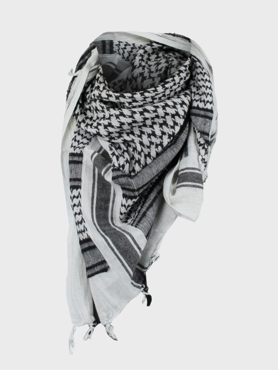 MFH Chusta Scarf Shemagh 110X110 cm Czarno/Biała