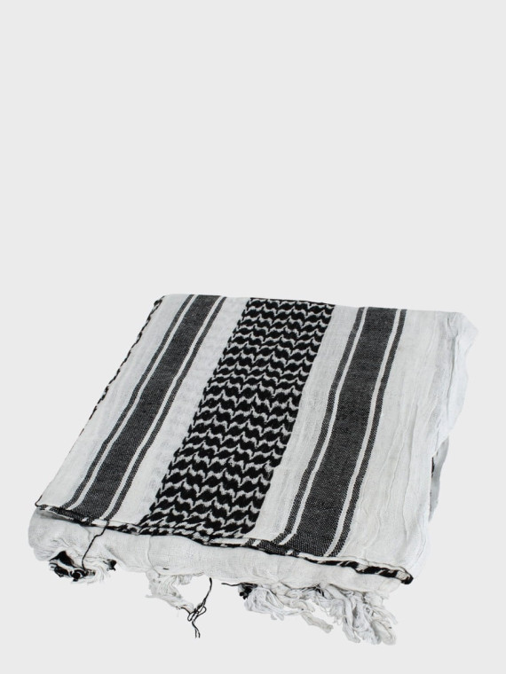 MFH Chusta Scarf Shemagh 110X110 cm Czarno/Biała