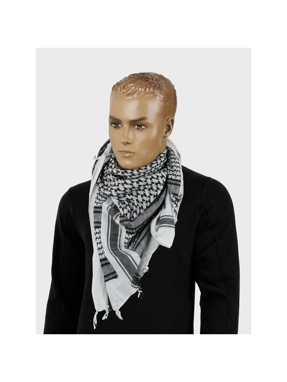 MFH Chusta Scarf Shemagh 110X110 cm Czarno/Biała