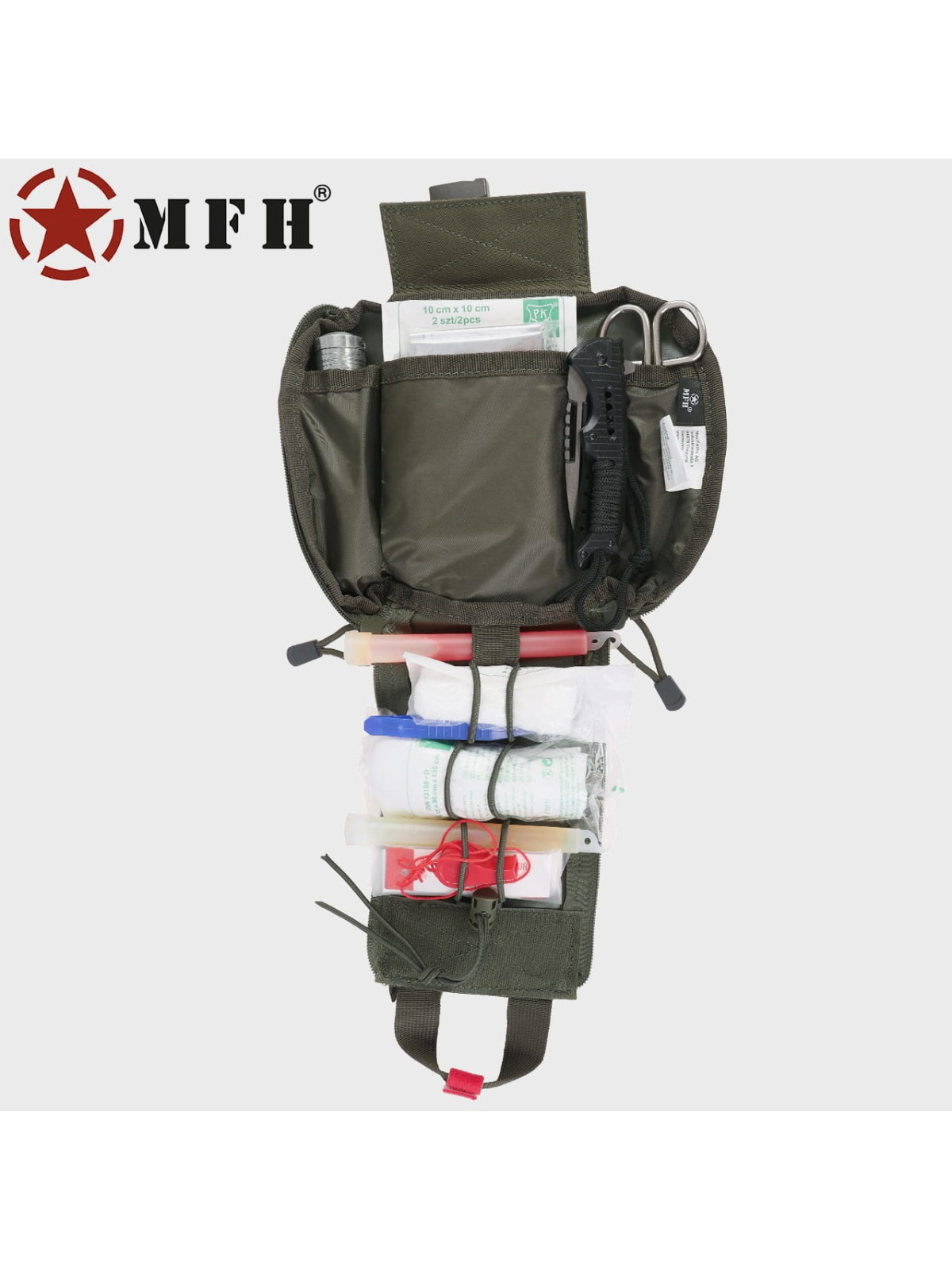 MFH APTECZKA ZRYWANA ZASOBNIK TRAUMA KIT OLIWKOWA