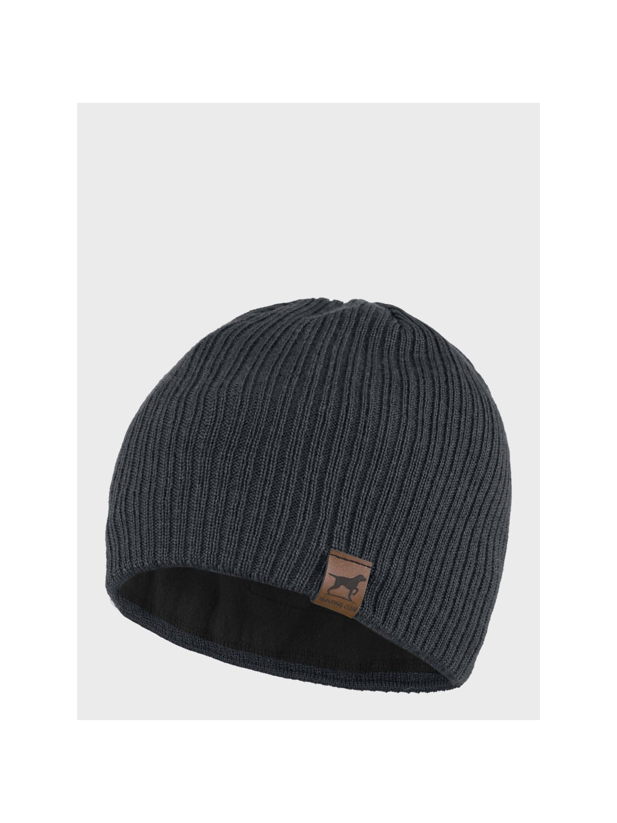 AGBO CZAPKA ZIMOWA MĘSKA DAMSKA wełna MERINO ciemnoszara