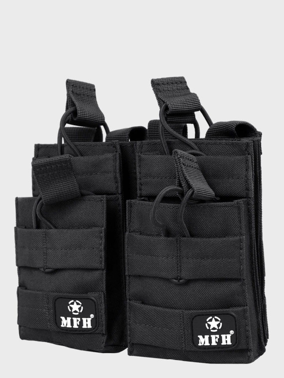 MFH ŁADOWNICA NA 4 MAGAZYNKI AK M4 M16 BERYL CZARNA