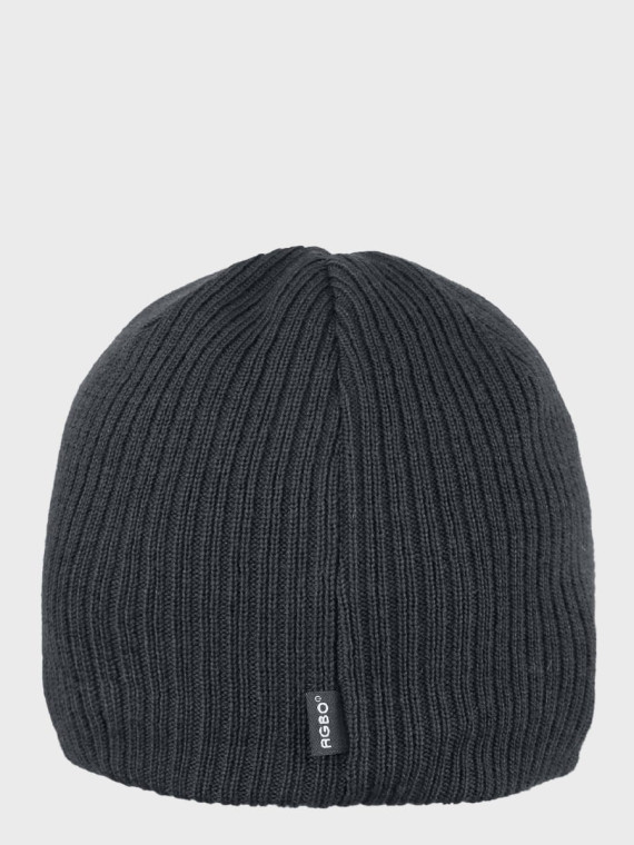 AGBO CZAPKA ZIMOWA MĘSKA DAMSKA wełna MERINO ciemnoszara