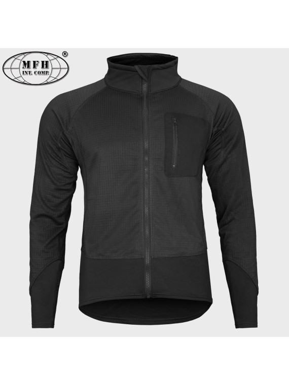 MFH BLUZA TAKTYCZNA TERMOAKTYWNA US TACTICAL CZARNA 3XL