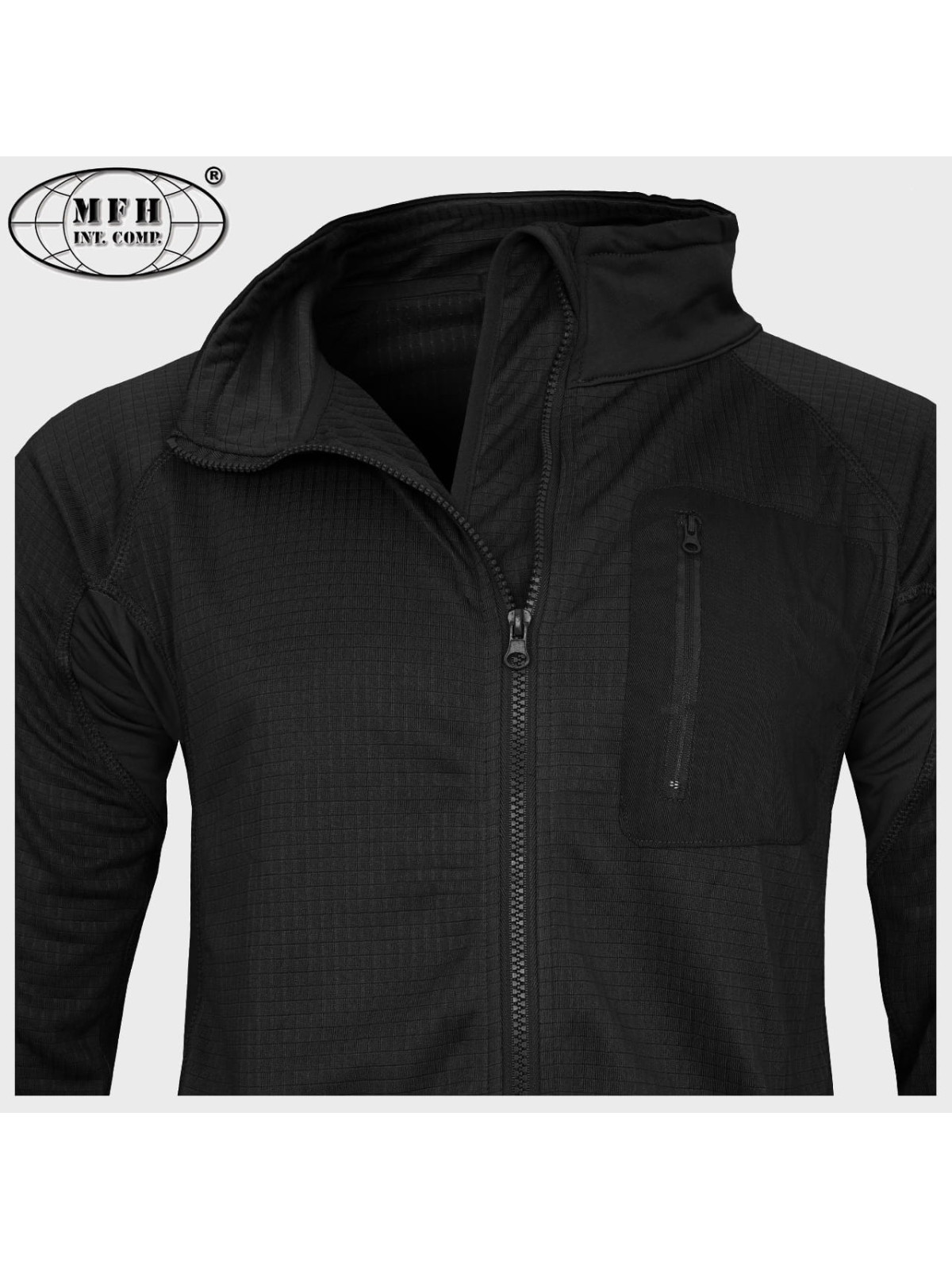 MFH BLUZA TAKTYCZNA TERMOAKTYWNA US TACTICAL CZARNA 3XL