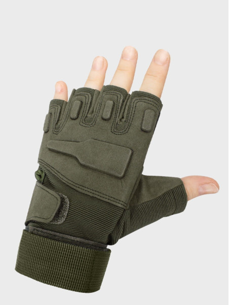 MFH RĘKAWICE TAKTYCZNE BEZ PALCÓW PRO oliwkowe XXL