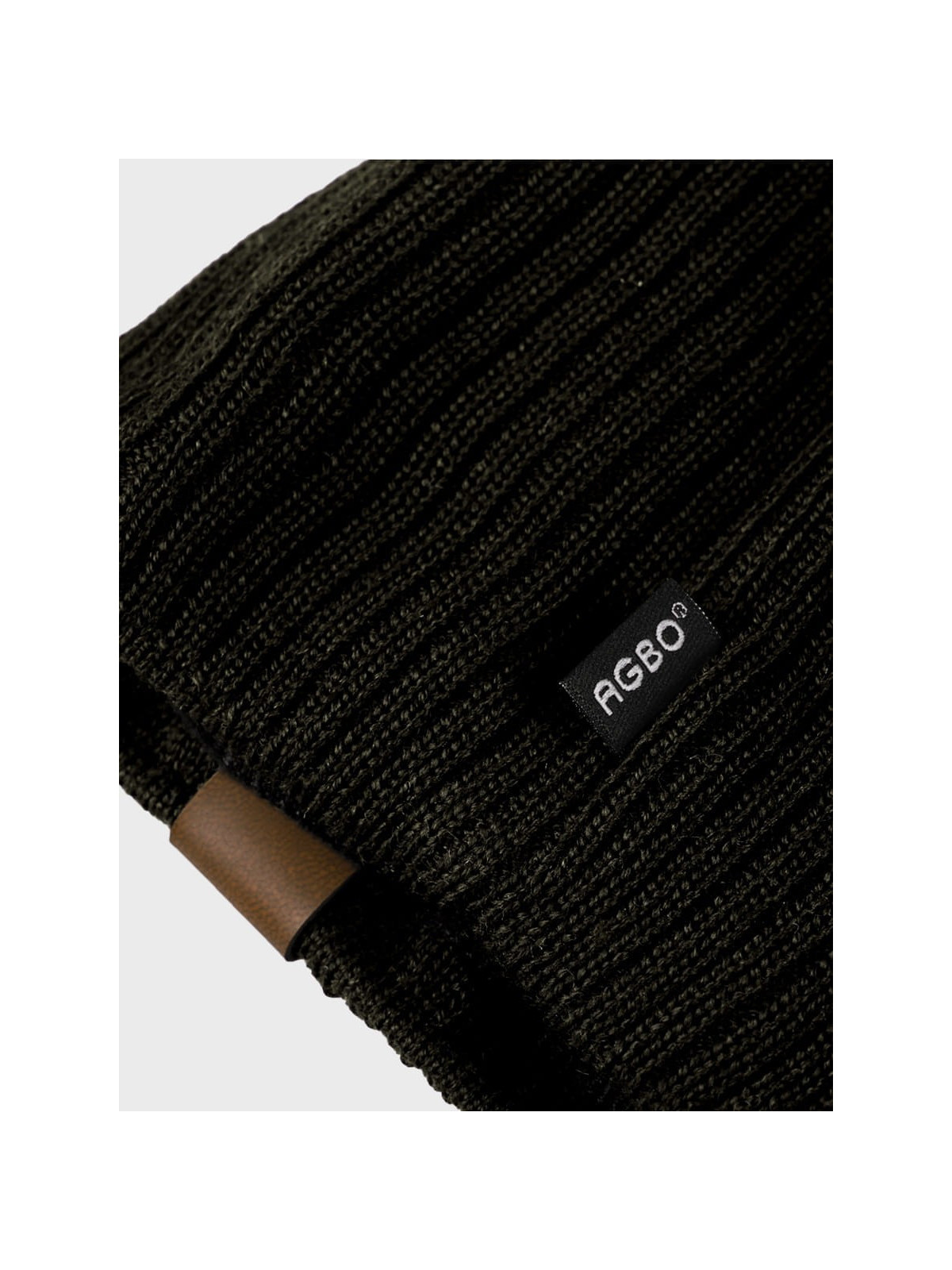 AGBO CZAPKA ZIMOWA MĘSKA DAMSKA wełna MERINO khaki