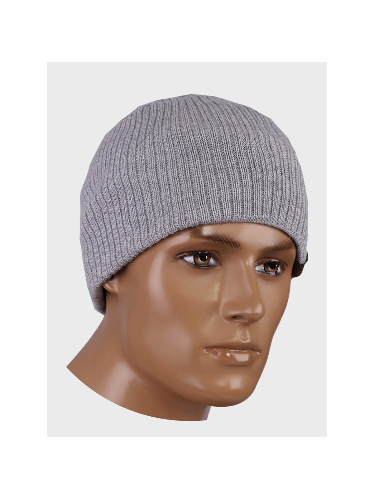 AGBO CZAPKA ZIMOWA MĘSKA DAMSKA wełna MERINO jasnoszara