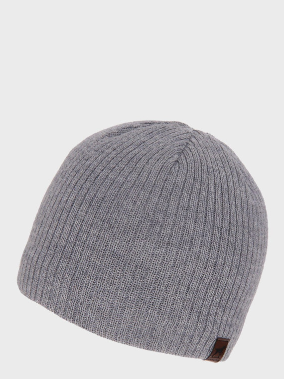 AGBO CZAPKA ZIMOWA MĘSKA DAMSKA wełna MERINO jasnoszara