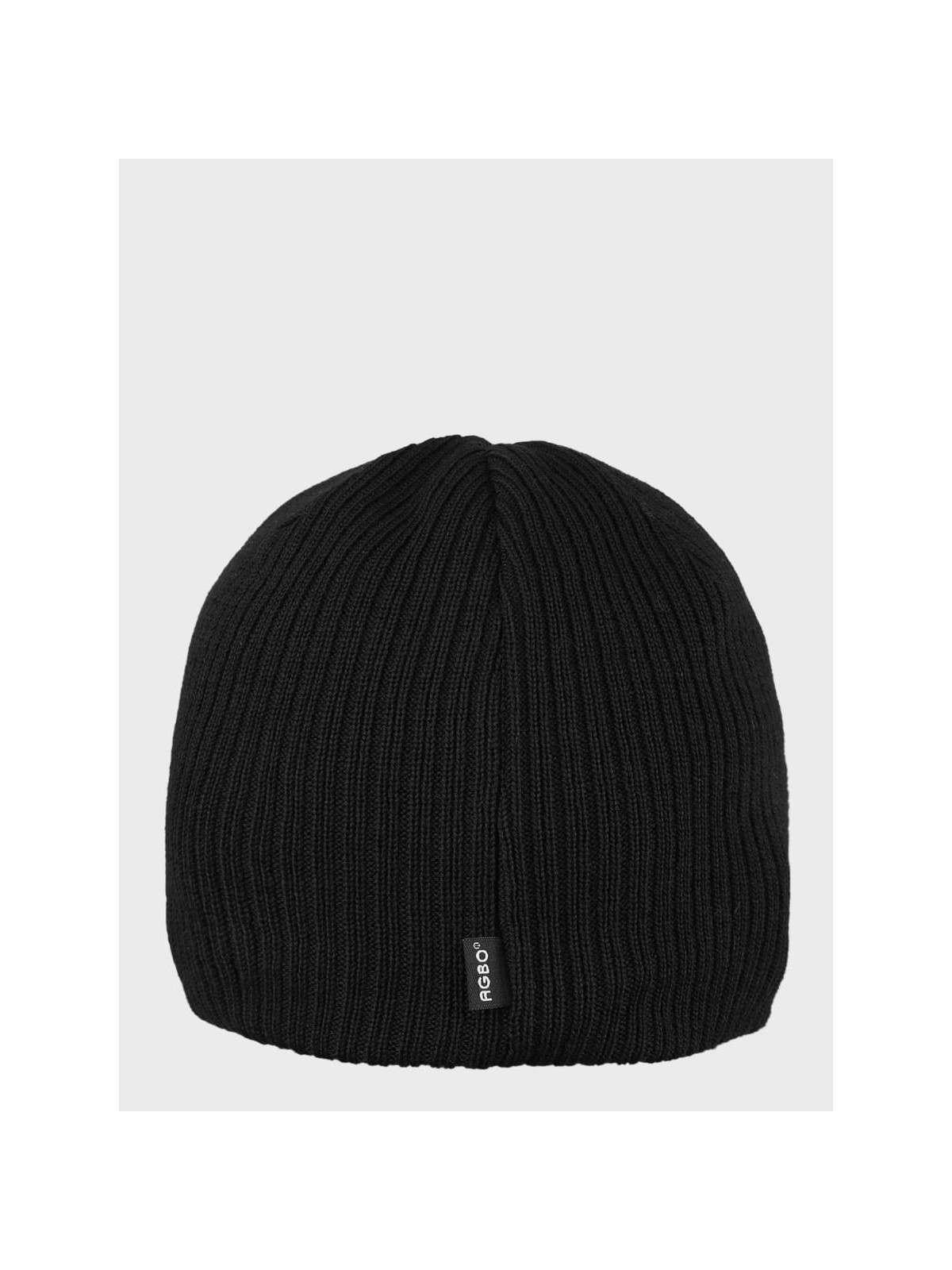 AGBO CZAPKA ZIMOWA MĘSKA DAMSKA wełna MERINO czarna