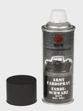 MFH FARBA WOJSKOWA SPRAY 400ml CZARNY MATOWY