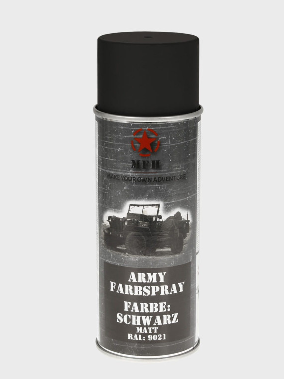 MFH FARBA WOJSKOWA SPRAY 400ml CZARNY MATOWY