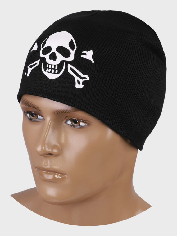 MFH CZAPKA ZIMOWA MĘSKA SKULL BEANIE CZARNA