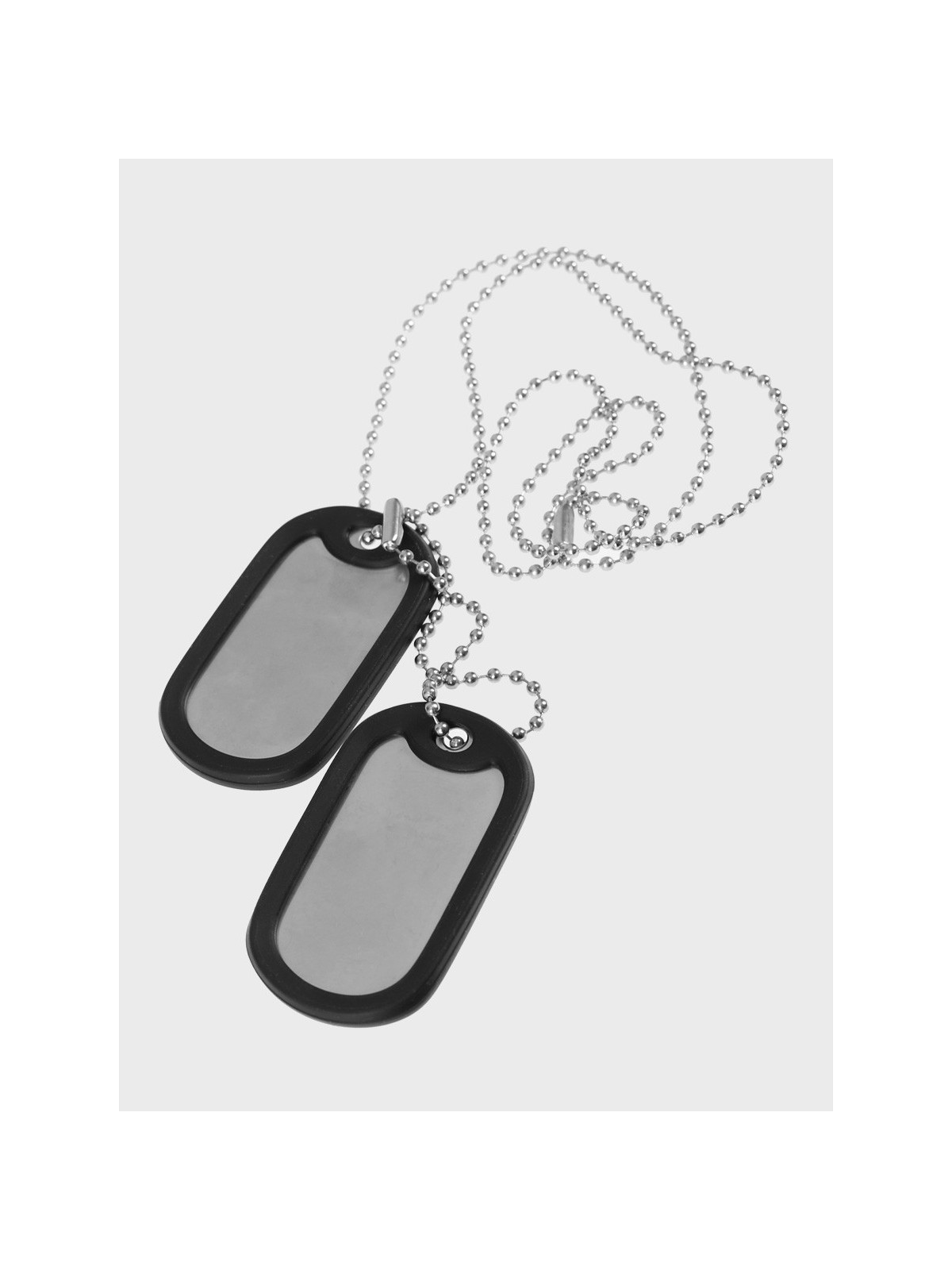MIL-TEC Nieśmiertelnik German Dog Tag replika niemieckiej armii Bundeswehr stalowy z gumkami