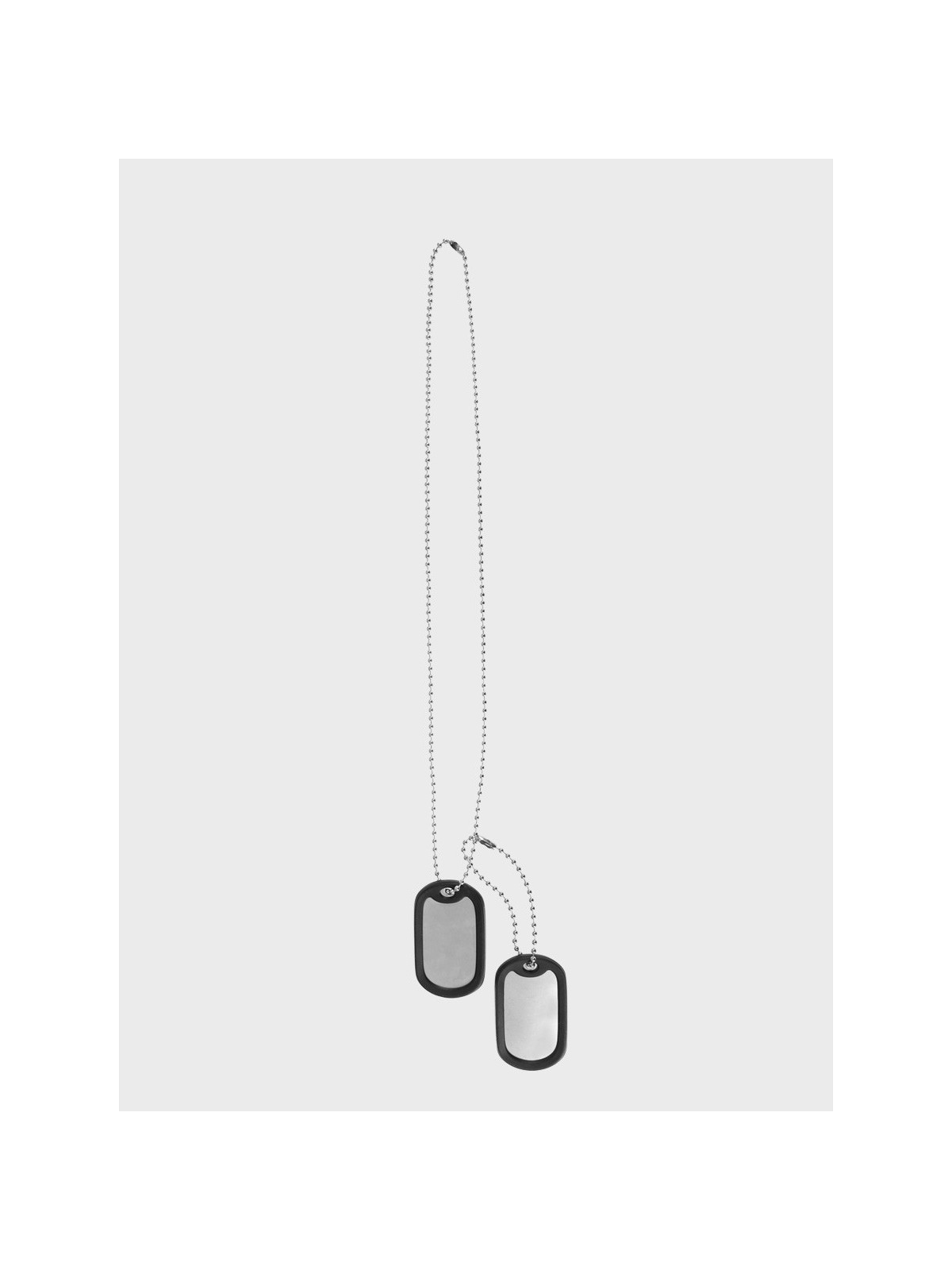 MIL-TEC Nieśmiertelnik German Dog Tag replika niemieckiej armii Bundeswehr stalowy z gumkami