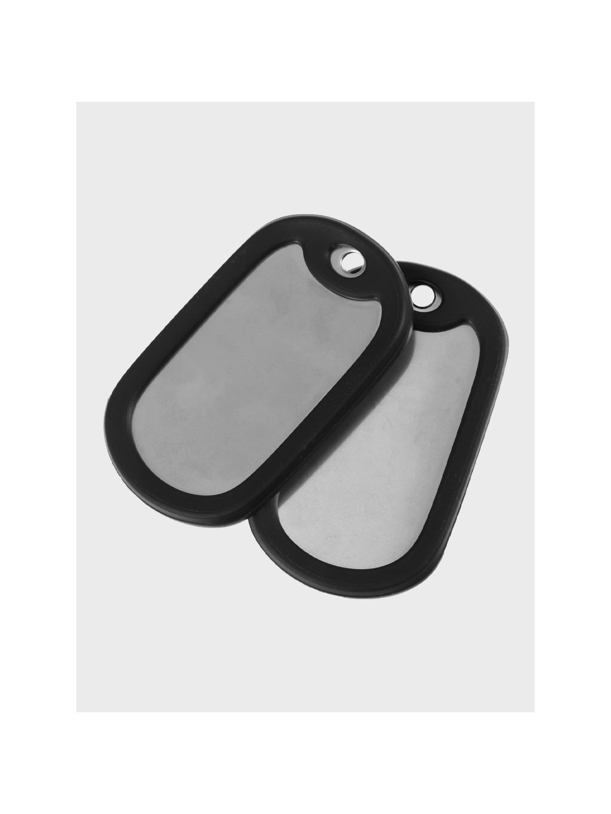 MIL-TEC Nieśmiertelnik German Dog Tag replika niemieckiej armii Bundeswehr stalowy z gumkami