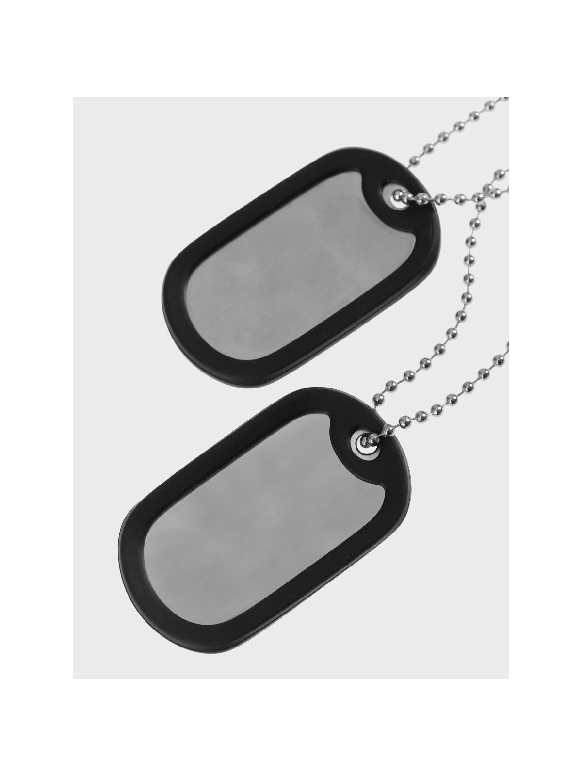 MIL-TEC Nieśmiertelnik German Dog Tag replika niemieckiej armii Bundeswehr stalowy z gumkami