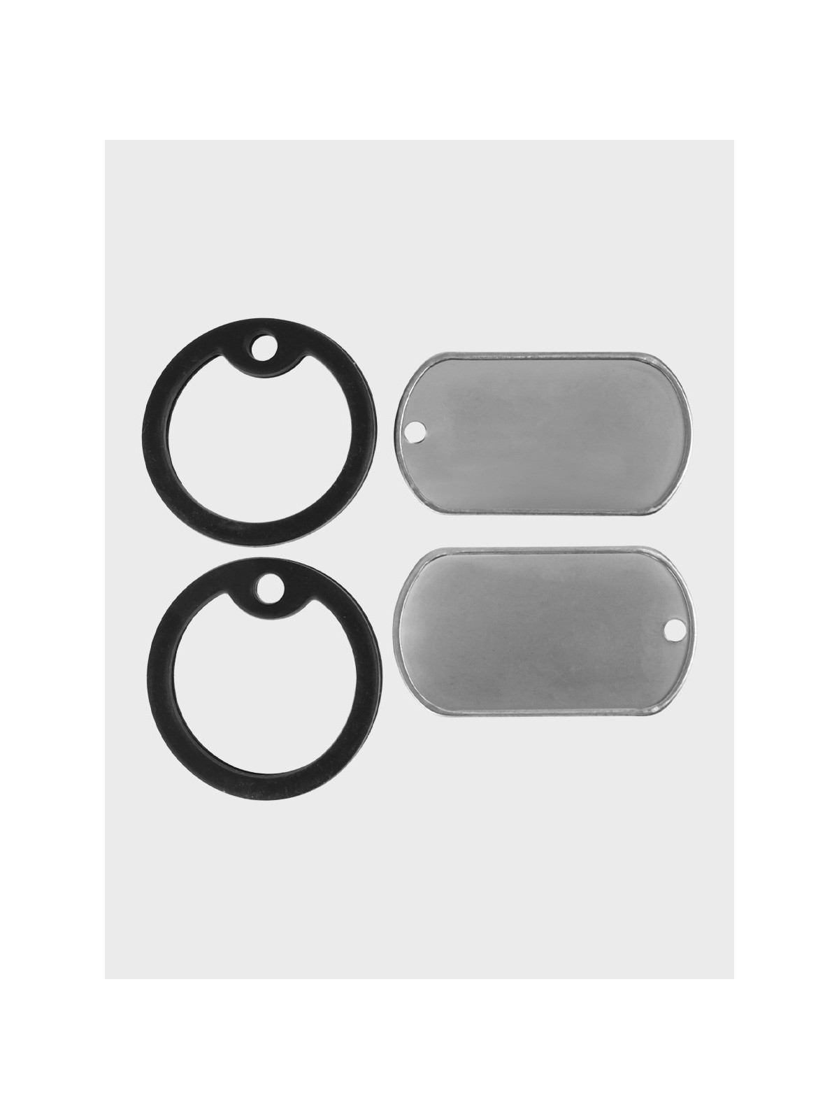 MIL-TEC Nieśmiertelnik German Dog Tag replika niemieckiej armii Bundeswehr stalowy z gumkami
