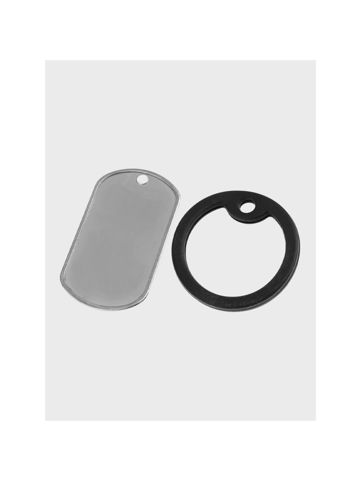 MIL-TEC Nieśmiertelnik German Dog Tag replika niemieckiej armii Bundeswehr stalowy z gumkami
