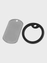 MIL-TEC Nieśmiertelnik German Dog Tag replika niemieckiej armii Bundeswehr stalowy z gumkami