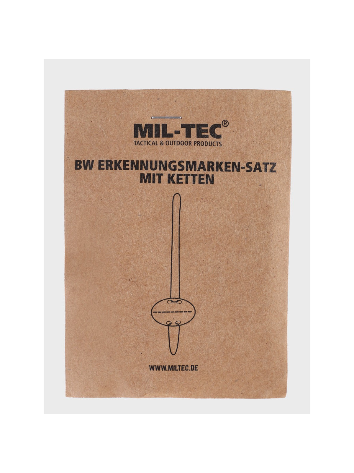 MIL-TEC Nieśmiertelnik German Dog Tag replika niemieckiej armii Bundeswehr stalowy