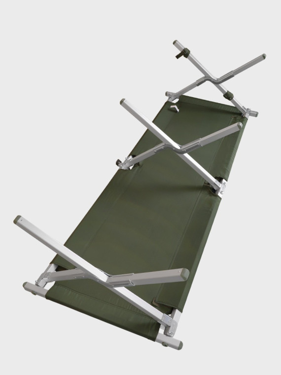 MIL-TEC ŁÓŻKO POLOWE KANADYJKA ALUMINIUM 210X70cm 160kg OLIWKOWE