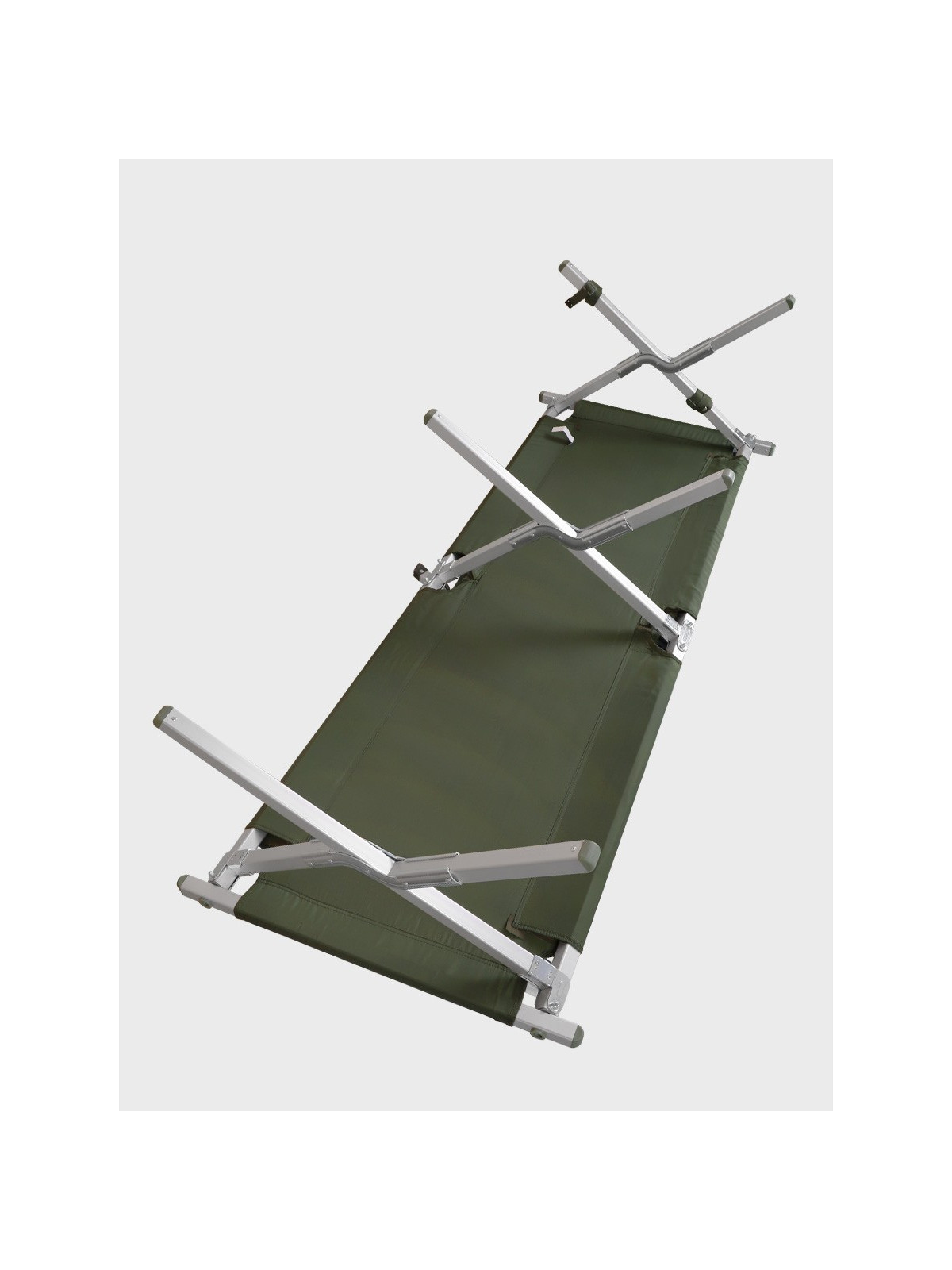 MIL-TEC ŁÓŻKO POLOWE KANADYJKA ALUMINIUM 210X70cm 160kg OLIWKOWE