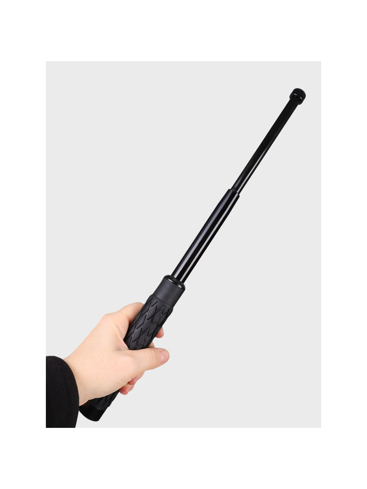 MIL-TEC Pałka Stalowa Teleskopowa 16/41 cm POLICYJNA Z KABURĄ CZARNA