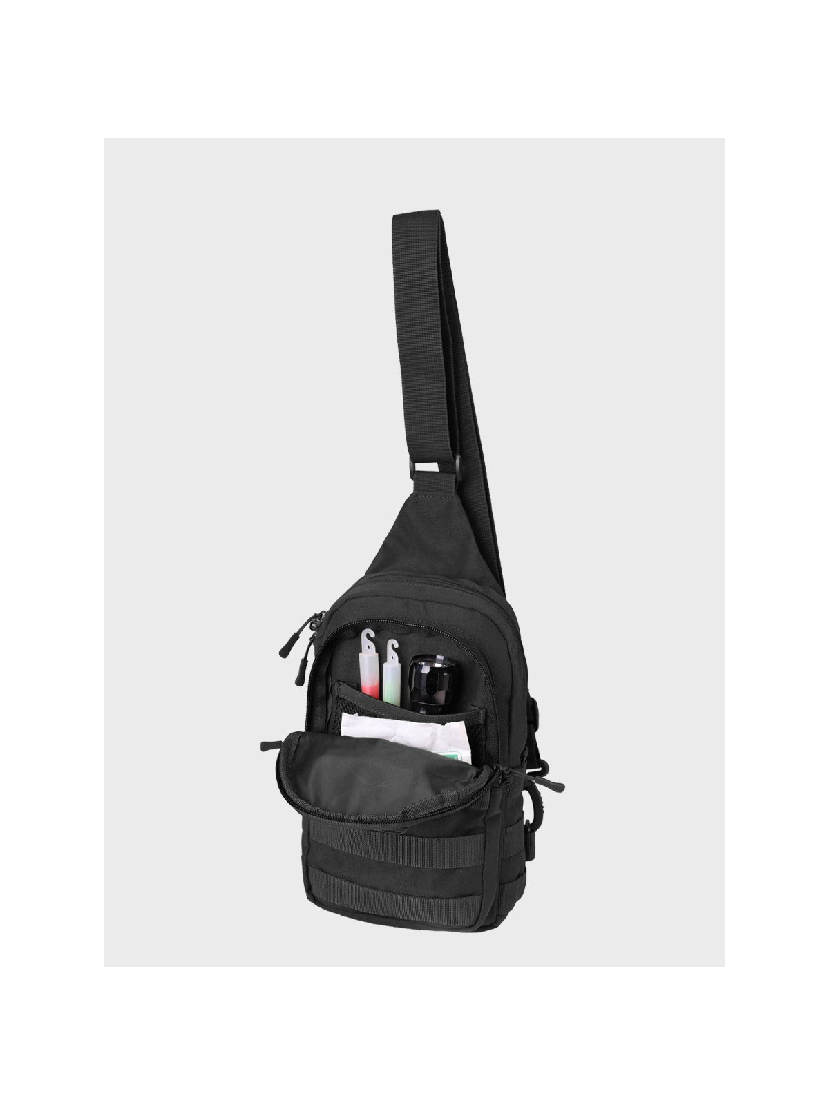 MIL-TEC Plecak na ramię taktyczny wojskowy turystyczny Crossbody Bag 4,5 l czarny