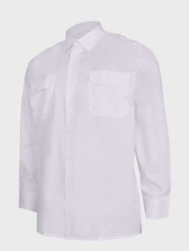 MIL-TEC Koszula Służbowa z pagonami Taktyczna LongSleeve Shirt Biała XXL