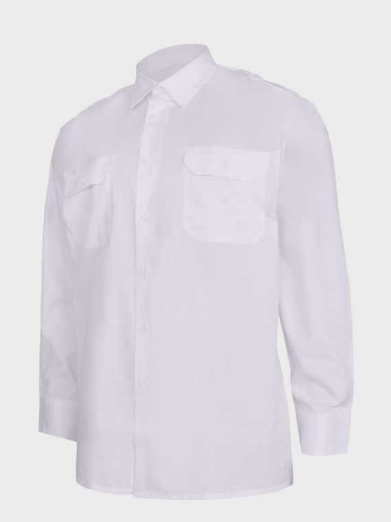 MIL-TEC Koszula Służbowa z pagonami Taktyczna LongSleeve Shirt Biała XXL