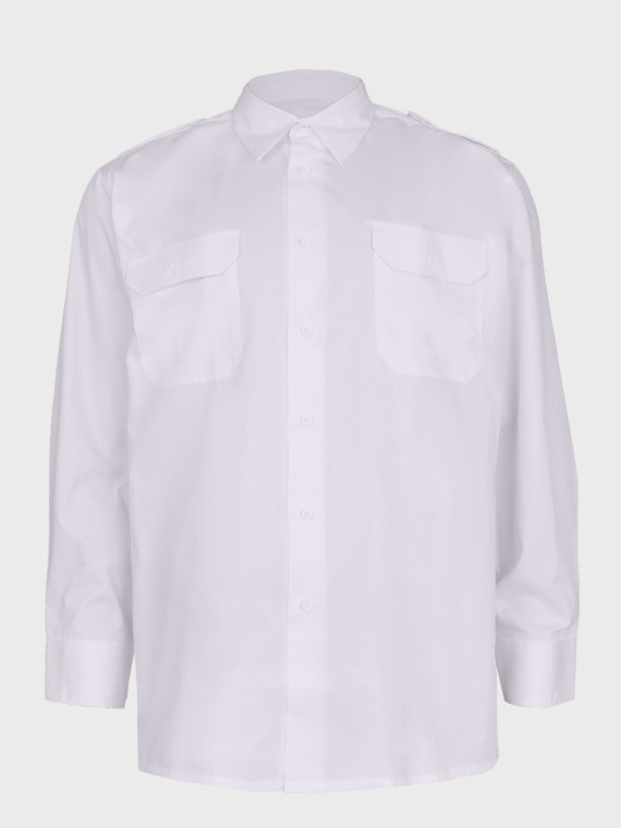 MIL-TEC Koszula Służbowa z pagonami Taktyczna LongSleeve Shirt Biała XXL