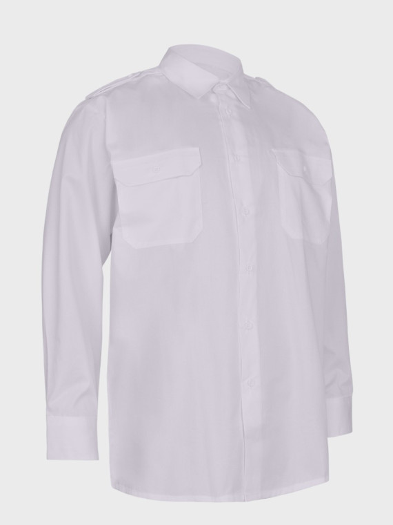 MIL-TEC Koszula Służbowa z pagonami Taktyczna LongSleeve Shirt Biała XXL