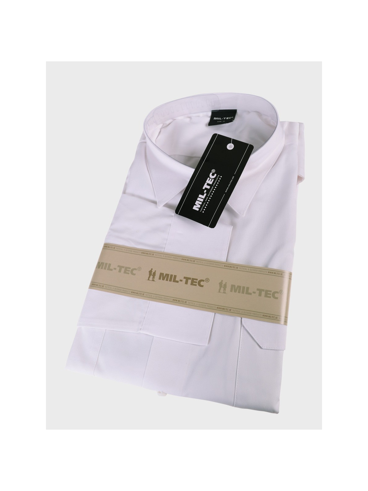 MIL-TEC Koszula Służbowa z pagonami Taktyczna LongSleeve Shirt Biała XXL