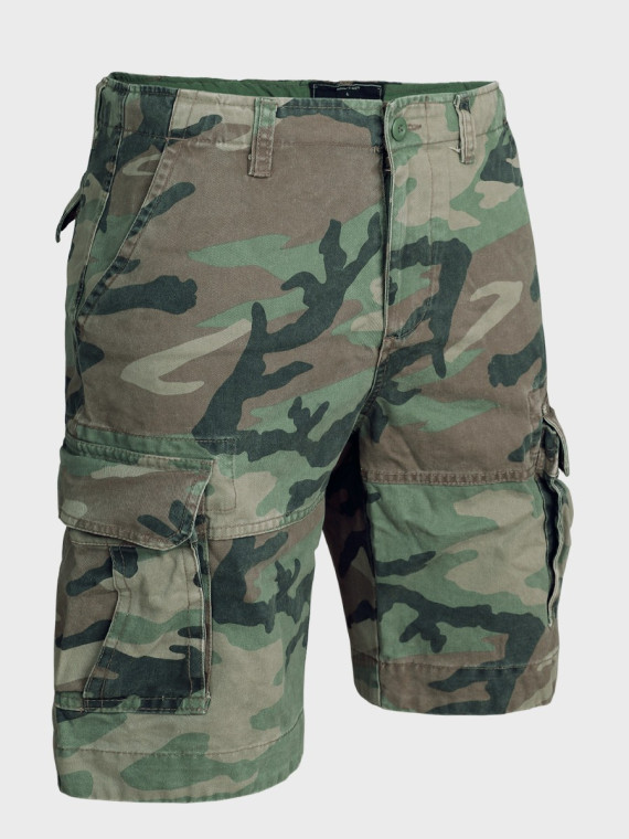 MIL-TEC Spodenki męskie Vintage Prewash woodland XXL