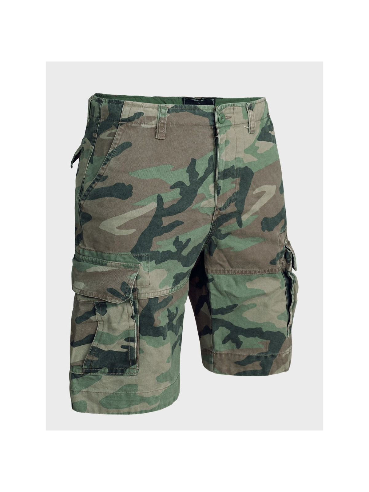 MIL-TEC Spodenki męskie Vintage Prewash woodland XXL