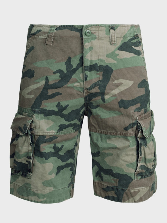 MIL-TEC Spodenki męskie Vintage Prewash woodland XXL