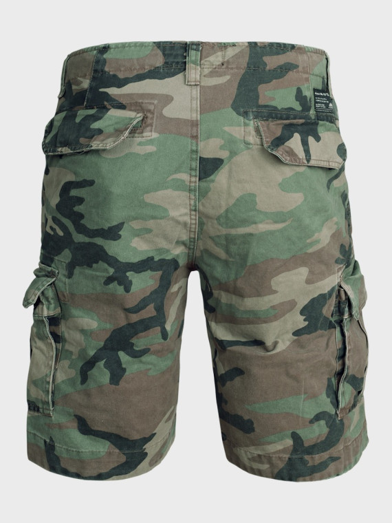 MIL-TEC Spodenki męskie Vintage Prewash woodland XXL
