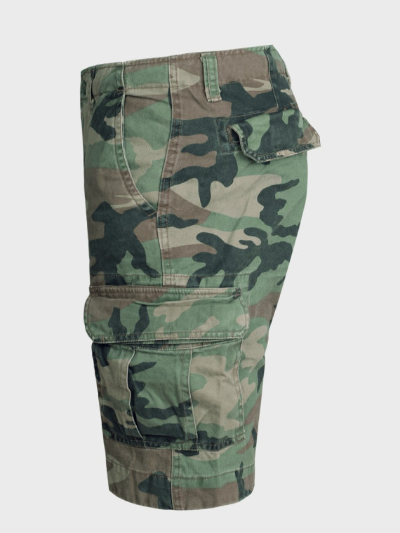 MIL-TEC Spodenki męskie Vintage Prewash woodland XXL