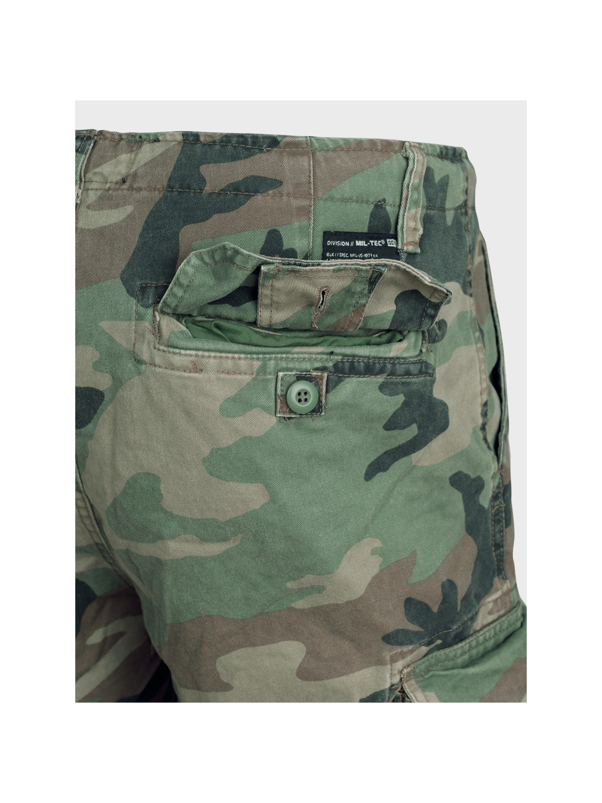 MIL-TEC Spodenki męskie Vintage Prewash woodland XXL