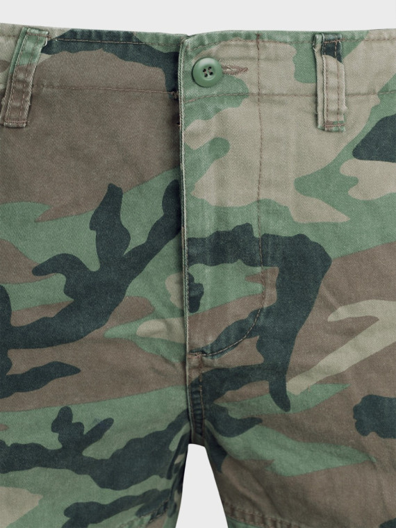 MIL-TEC Spodenki męskie Vintage Prewash woodland XXL