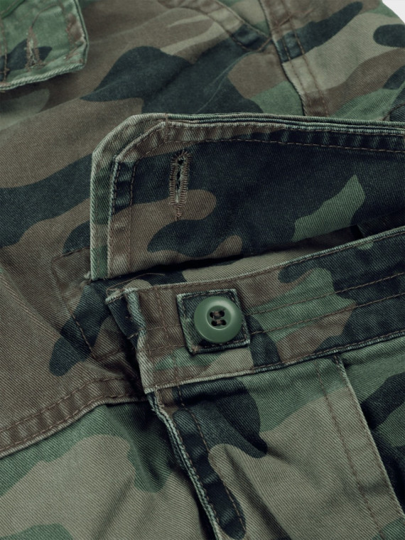 MIL-TEC Spodenki męskie Vintage Prewash woodland XXL