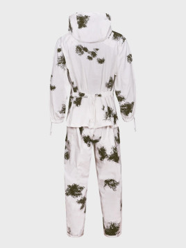 MIL-TEC Maskałata BW Komplet Bluza + Spodnie Kamuflaż Zimowy  Snow Camo XXL