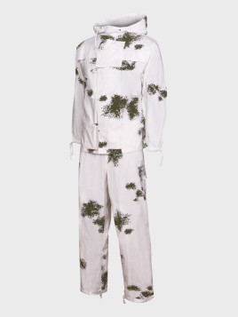 MIL-TEC Maskałata BW Komplet Bluza + Spodnie Kamuflaż Zimowy  Snow Camo XXL